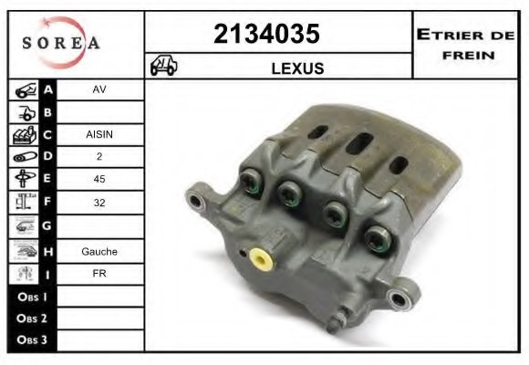 EAI 2134035 Brake Caliper